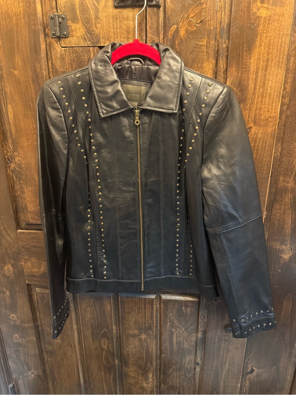 Uniform John Paul Richard Studded Black Leather Jacket - Women